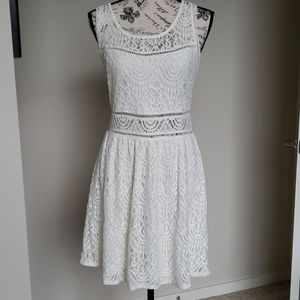 Trixxi White Lace Mini Dress
